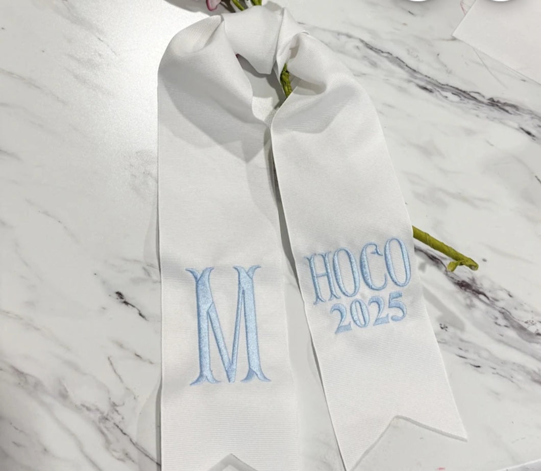 Custom HOCO bouquet sash