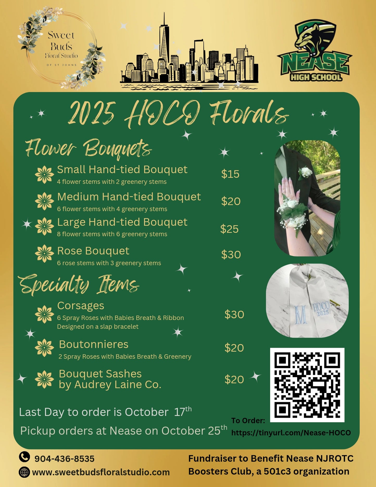 Nease HOCO Medium Hand-tied Bouquet