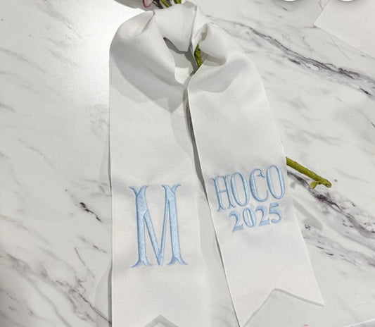Custom HOCO bouquet sash